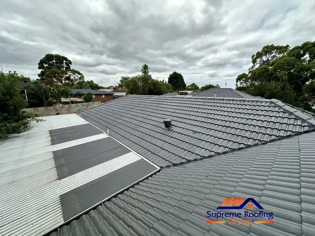 Monument colour coating across the restored Bentleigh East roof