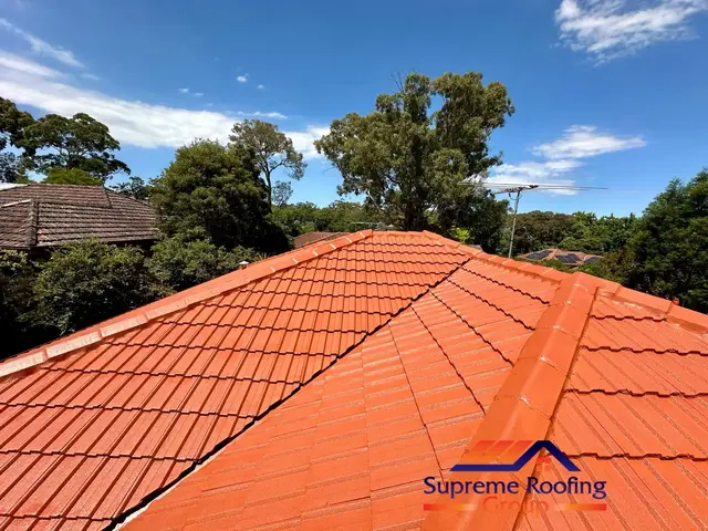 Finished Terracotta roof tiles and ridge caps in Blackburn