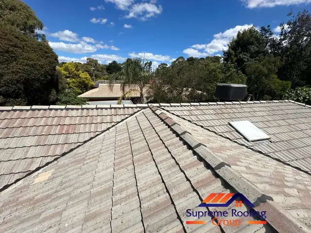 Croydon Hills cement tile roof after pressure cleaning