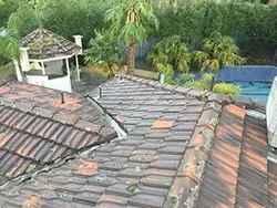 Terracotta roof preparation and cleaning underway in Doncaster East