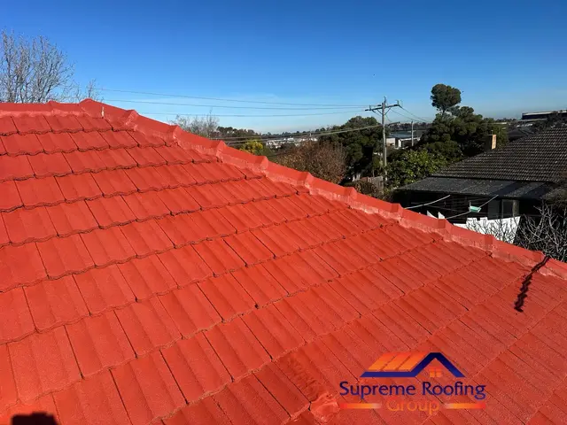 Finished Homestead roof tiles and ridge pointing in Huntingdale