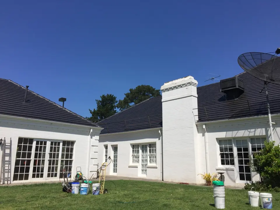Completed charcoal roof restoration viewed from the Templestowe courtyard