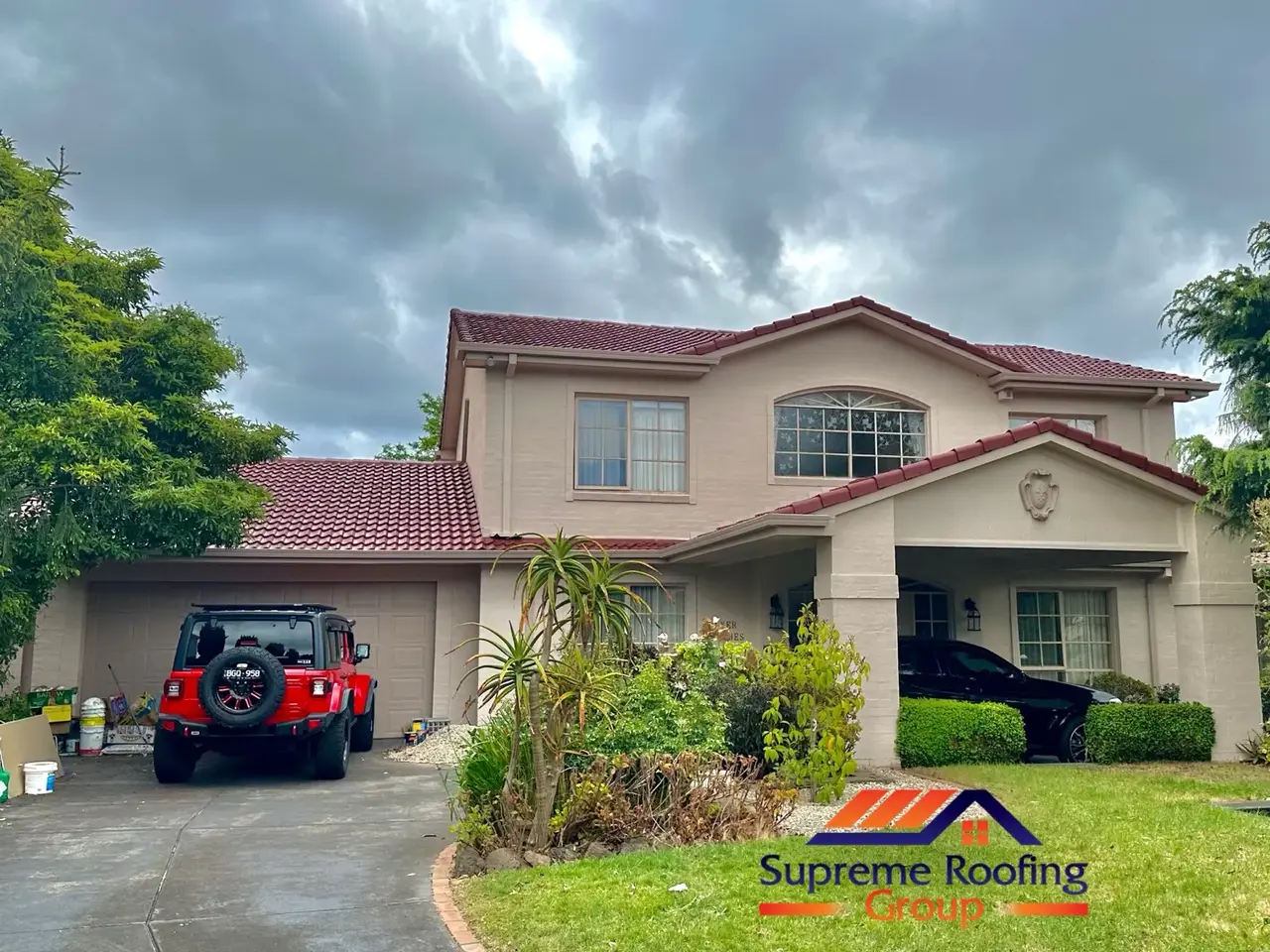 Completed Rust cement tile roof restoration in Wantirna South