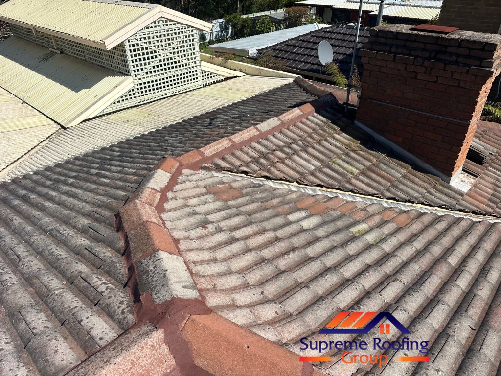 Roof valley edges at the Mount Waverley storm seal repair