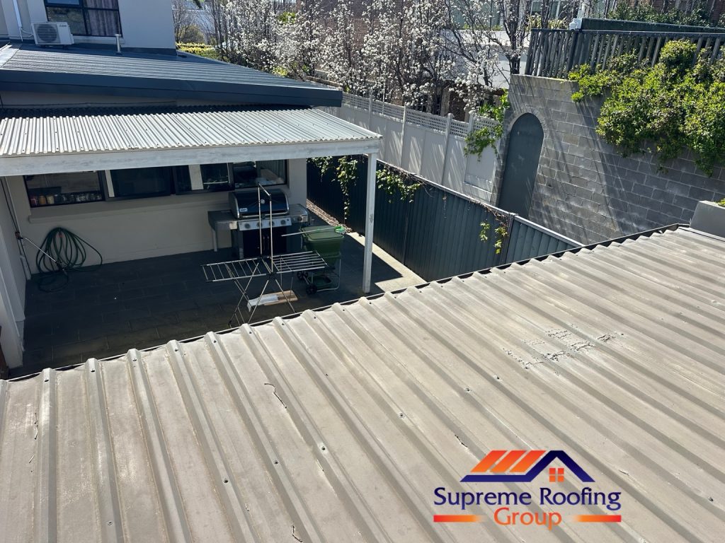 Toorak metal roof and roof-edge view following the maintenance work